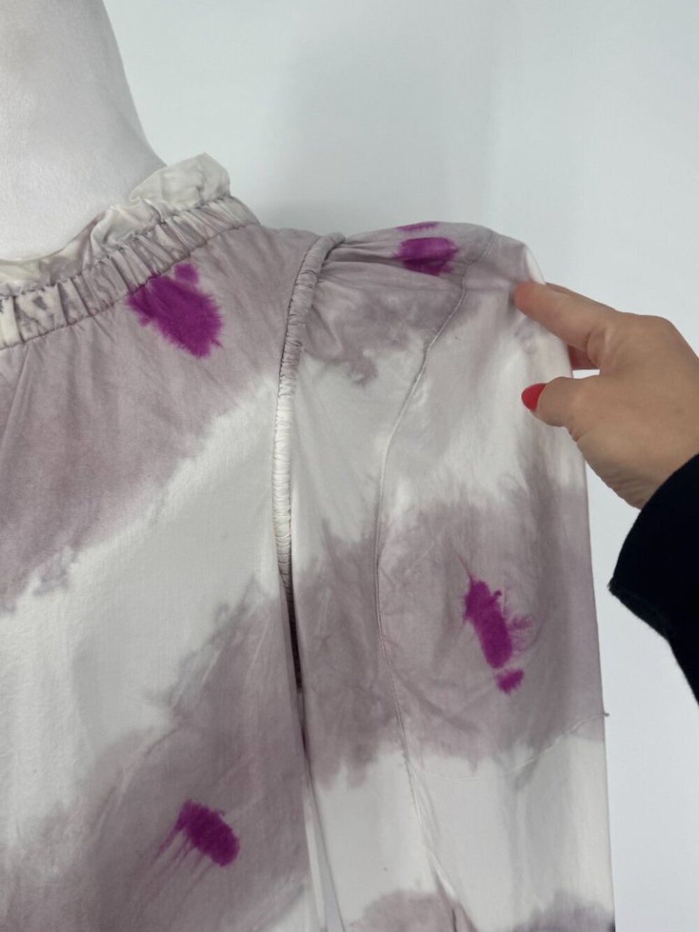 Sea New York Tie-Dye Puff Sleeve Cotton Mini Dress - Size S - Picture 6 of 14
